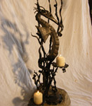 Wrought iron candlesticks Chagford